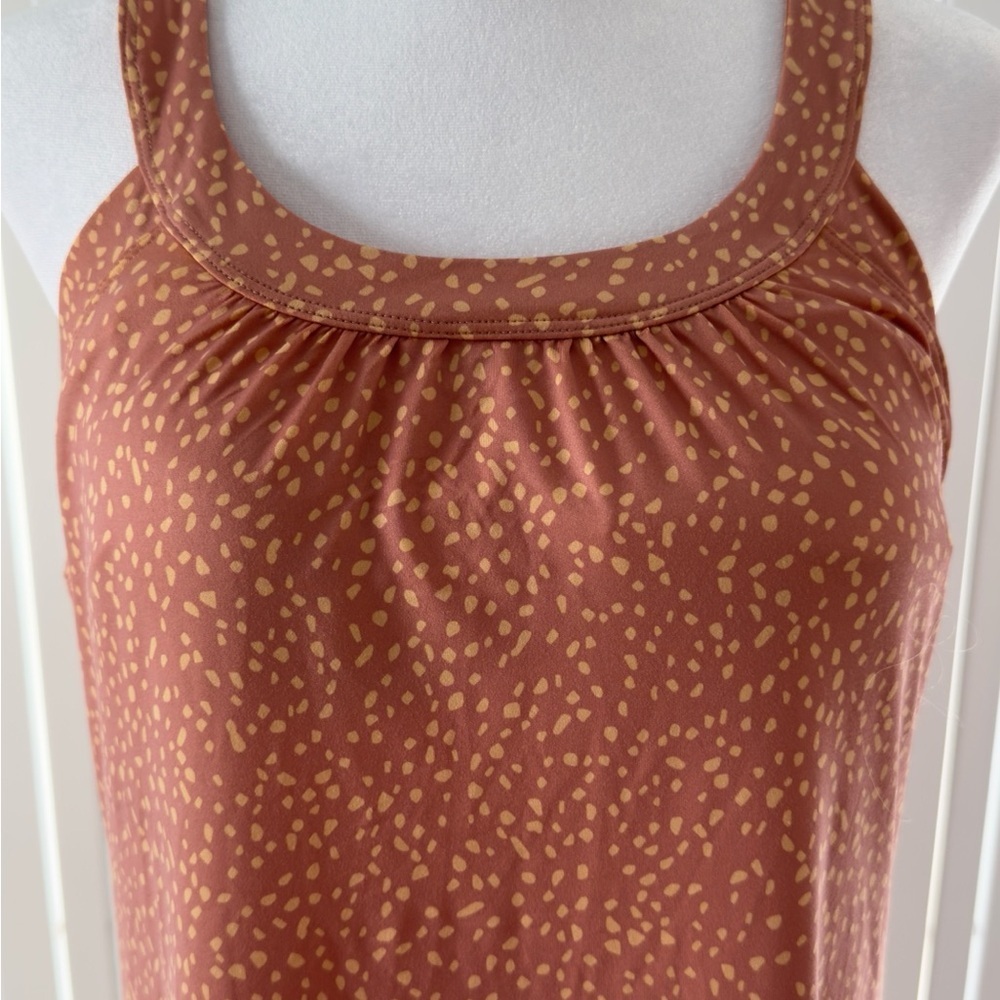 Prana Orange Dotted Cantine Athletic Mini Dress Size L - Picture 5 of 13